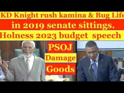 KD KNight rush Kamina & Bug Life 2019 senate sittings. Holness 2023 Budget PSOJ  damage goods.