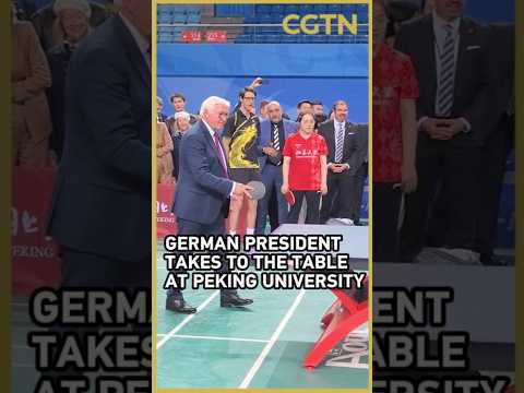 German President takes to the table at Peking University