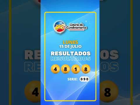 LOTERIA DE CUNDINAMARCA hoy lunes 15 de JULIO #Loteria #Shorts