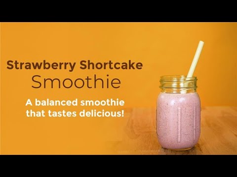 Strawberry Shortcake Smoothie for National Nutrition Month