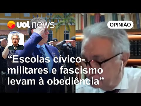 Colunista do UOL chora ao falar de escolas cívico-militares: 'Aquilo que Mussolini trabalhava'