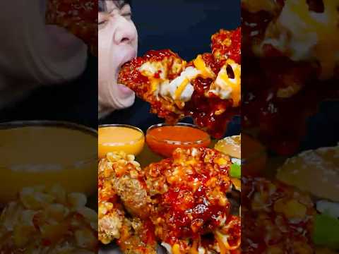 짜파구리 &amp; 핫치즈빅싸이치킨 &amp; 햄버거 먹방 SPICY <strong>BLACK</strong> <strong>BEAN</strong> NOODLES &amp; SPICY CHICKEN &amp; BURGER MUKBANG