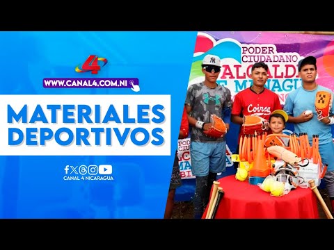 Alcaldía de Managua entrega materiales deportivos a academia municipal de béisbol