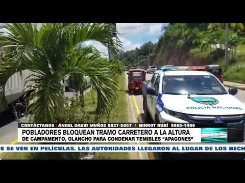 Persisten tomas de carreteras en Campamento, Olancho, en rechazo a los contantes “apagones”