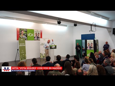 Jorge Buxadé reparte zascas a los globalistas en el Mitin Vota Seguro de VOX en Alcorcón, Madrid