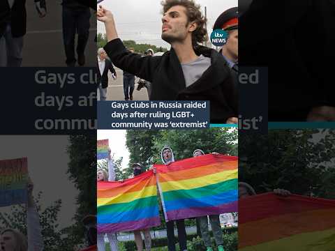 Gays clubs in Russia raided days after ruling LGBT+ community was ‘extremist’ #itvnews #russia #lgbt