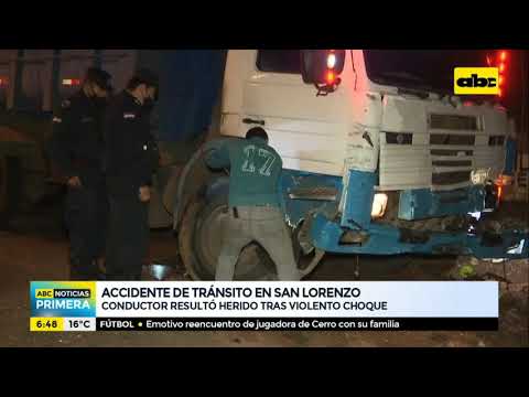 Conductor herido tras accidente en San Lorenzo