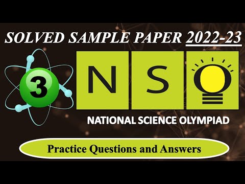 CLASS 3 | NSO 2022-23 | National Science Olympiad Exam | Solved Sample Paper | Olympiad Preparation