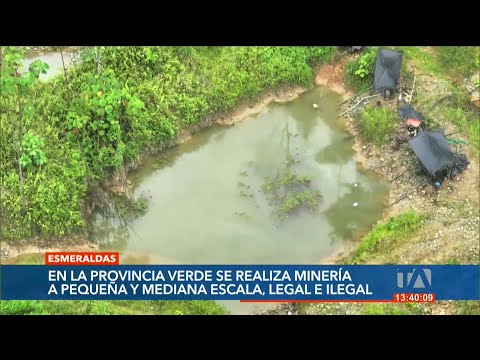 La contaminación de ríos y deforestación es la huella que deja la minería ilegal en Esmeraldas