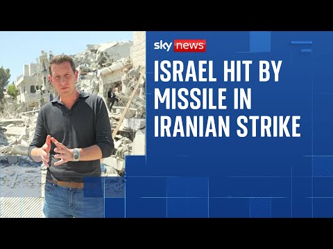 Destroyed cars and buildings: Sky News visits site of strike in Tel Aviv