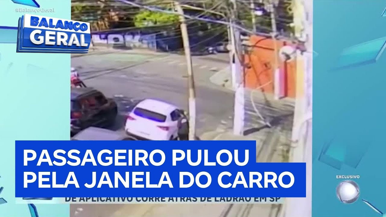 Jovem pula pela janela de carro para tentar recuperar celular roubado em São Paulo