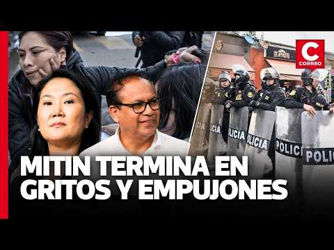 Fuertes enfrentamientos entre simpatizantes de Keiko Fujimori contra JPP en Huancayo | Correo