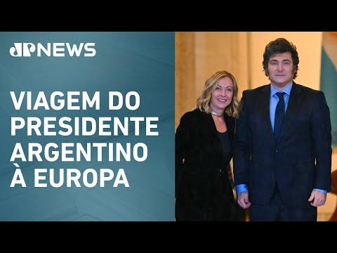 Georgia Meloni é criticada após dar cidadania italiana a Javier Milei