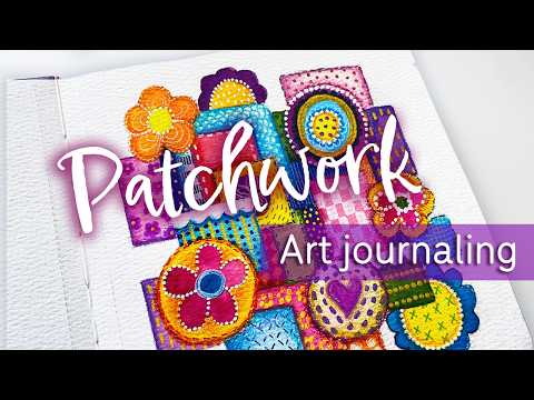 Patchwork Art journaling for beginners 💜⭐️✨