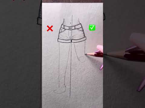 Easy way to draw leg #shorts