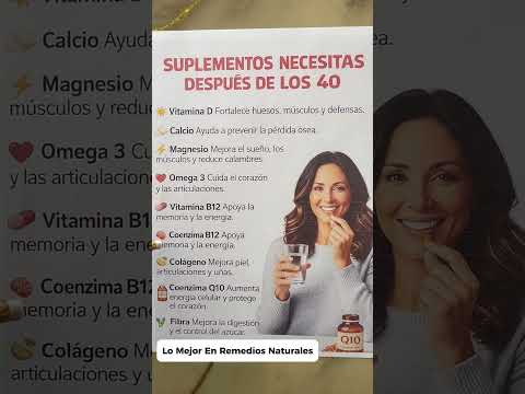 suplementos que necesitas despues de los 40