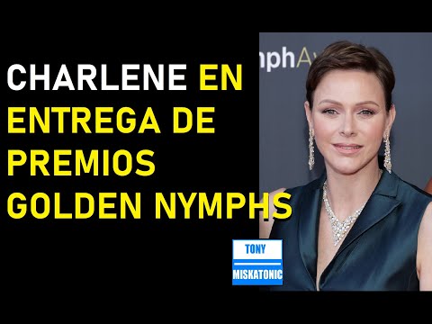 CHARLENE DE MÓNACO EN ENTREGA DE PREMIOS GOLDEN NYMPH.