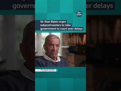 Sir Alan Bates urges subpostmasters to take government to court over delays | ITV News  #itvnews
