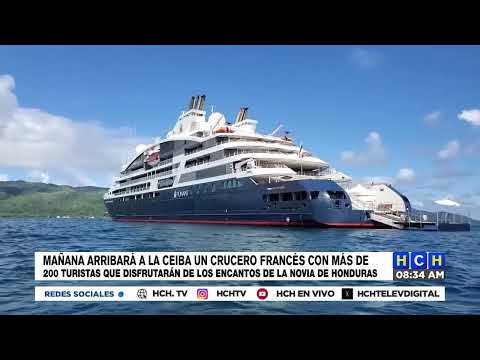 Mañana arribará a La Ceiba un crucero Francés con más de 100 turistas que disfrutarán de la playa
