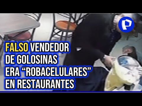 Cercado de Lima: falso vendedor de caramelos roba en restaurante