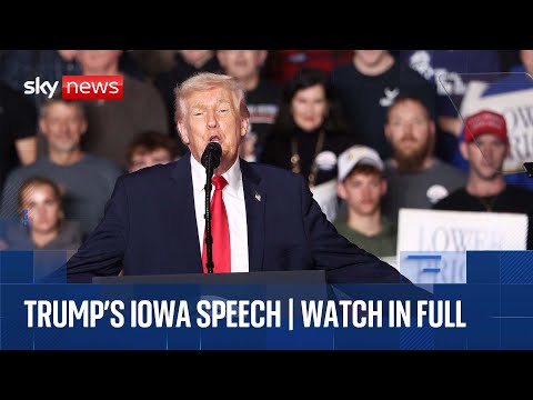 Trump delivers rally speech in Iowa