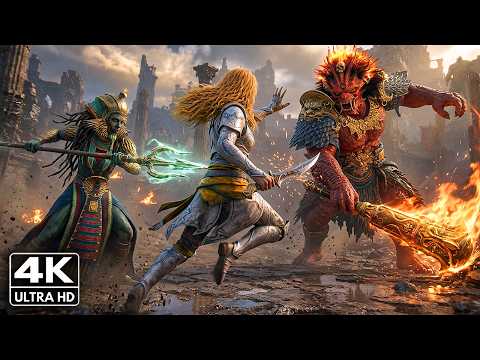 Faye Vs Gods | BRUTAL BOSS FIGHT Gameplay (Egyptian & Mongolian Gods) God of War Laufey PS5 Pro [4K]
