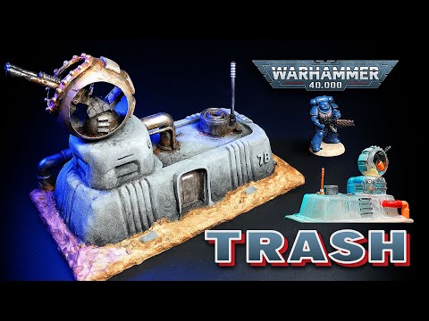 Build a DIY bunker from TRASH for your Warhammers and them!  #warhammer40k #trashbash #kitbash