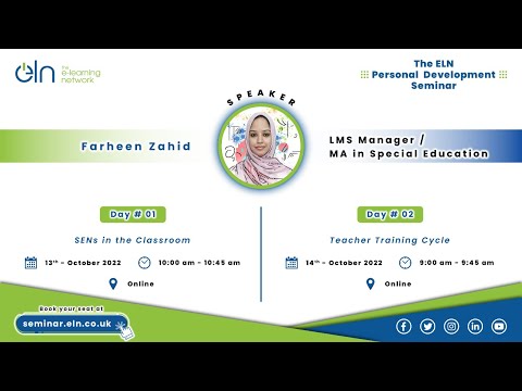 Teacher Training Cycle by Farheen Zahid | The ELN CPD Seminar for Educators