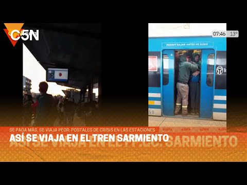 ASÍ se VIAJA en el TREN SARMIENTO