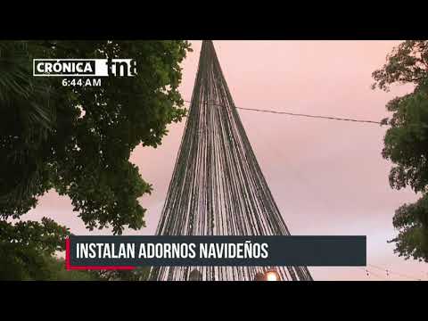 Plazas, avenidas y rotondas en Managua se alistan para la navidad- Nicaragua