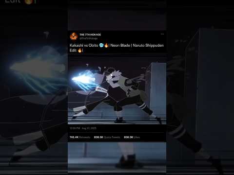 "Kakashi vs Obito🔥| Neon Blade Edit |Naruto Shippuden|#anime #amv #NeonBlade #PhonkEdit #AnimeEdit