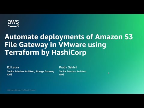 Automate deployments of S3 File Gateway in VMware using Terraform | Amazon Web Services