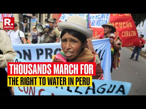 Residents Of Lima's Outskirt Protest New Bill Which Opens Water Rights To Concession