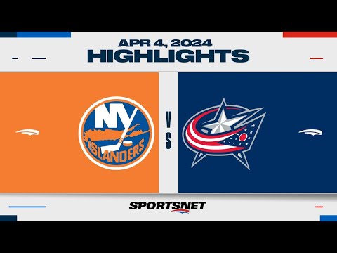 NHL Highlights | Islanders vs. Blue Jackets - April 4, 2024