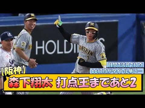 阪神・森下翔太 打点王まであと2【なんJ/2ch/5ch/ネット 反応 まとめ/阪神タイガース/岡田監督】