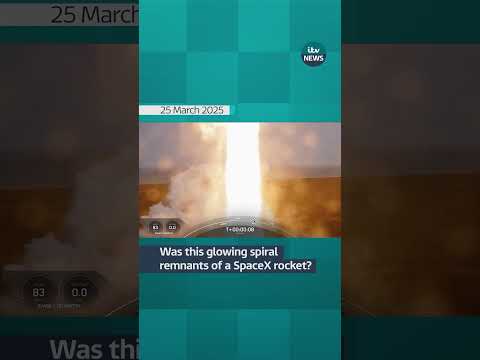 Was this glowing spiral remnants of a SpaceX rocket? #itvnews