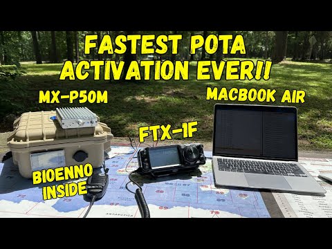 Worlds Fastest POTA Activation!  Yaesu FTX-1F & MX-P50M Amp