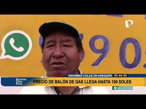 Largas colas en Arequipa ante desabastecimiento: precio del balón de gas llega hasta S/100