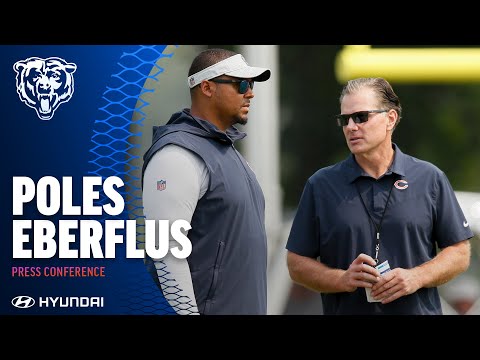 Poles and Eberflus on offseason: 'We've improved our roster and continuity' | Chicago Bears video clip