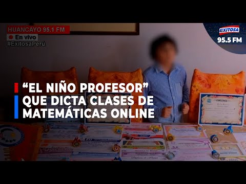 ??Huancayo: Niño innovador dicta clases de matemáticas por internet