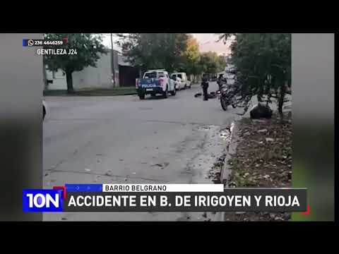 Accidente esta mañana en Barrio Belgrano