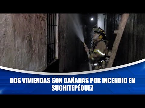 Dos viviendas son dañadas por incendio en Suchitepéquez