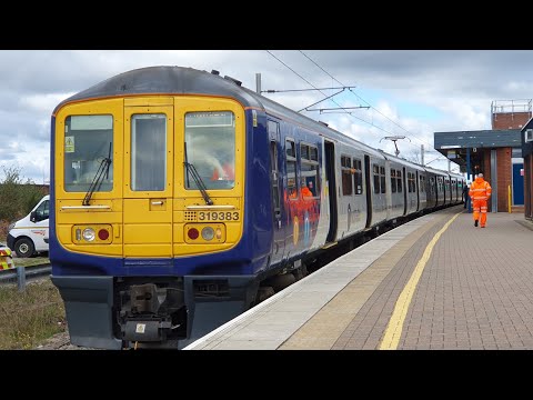 Class 319 departs Wigan North Western Station *HORN*!