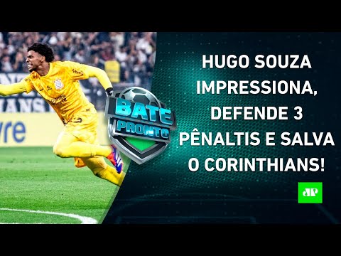 Hugo Souza PEGA 3 PÊNALTIS e Corinthians AVANÇA na Sula; HOJE TEM Palmeiras x Botafogo | BATE-PRONTO