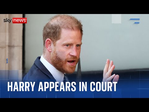 Prince Harry appears in court - as his lawyers claim he's been 'singled out' over security treatment