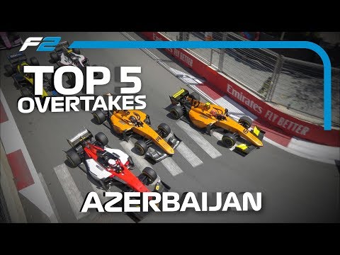 Top 5 Formula 2 Overtakes | 2019 Azerbaijan Grand Prix