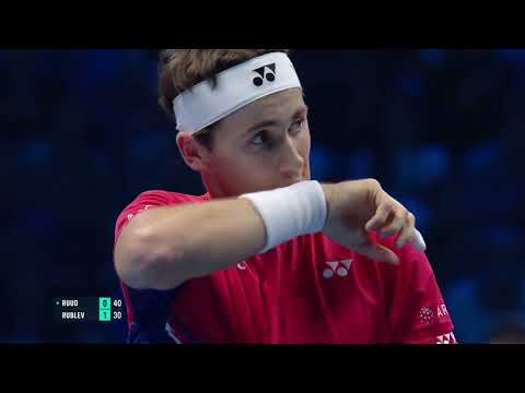 HIGHLIGHTS: Casper Ruud vs. Andrey Rublev; 2022 ATP Finals Semifinal