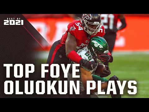 NFL Tackles Leader Foye Oluokun Highlights | Best of 2021 | Atlanta Falcons | NFL video clip