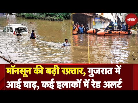 Weather Update: Gujarat में आई बाढ़, कई इलाकों में रेड अलर्ट | NDTV India | Monsoon 2025