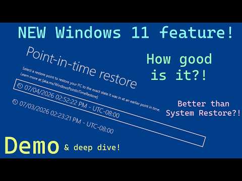Windows Point-in-time restore demo